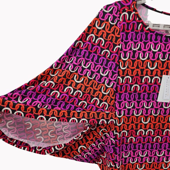 Trina Turk Swim Spa Womens Medium Echo Geometric Tunic Cover Up New - Picture 2 of 5